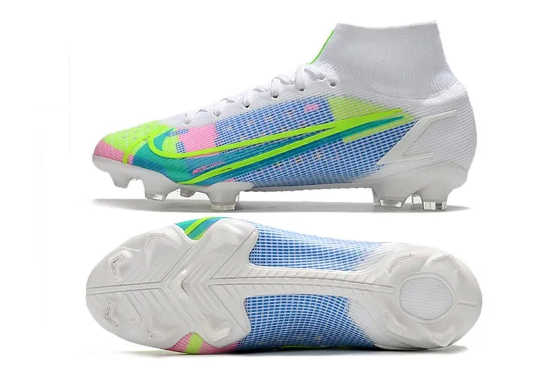 Nike Mercurial Superfly 8 Elite Fg By You - White/Blue/Pink/Yellow