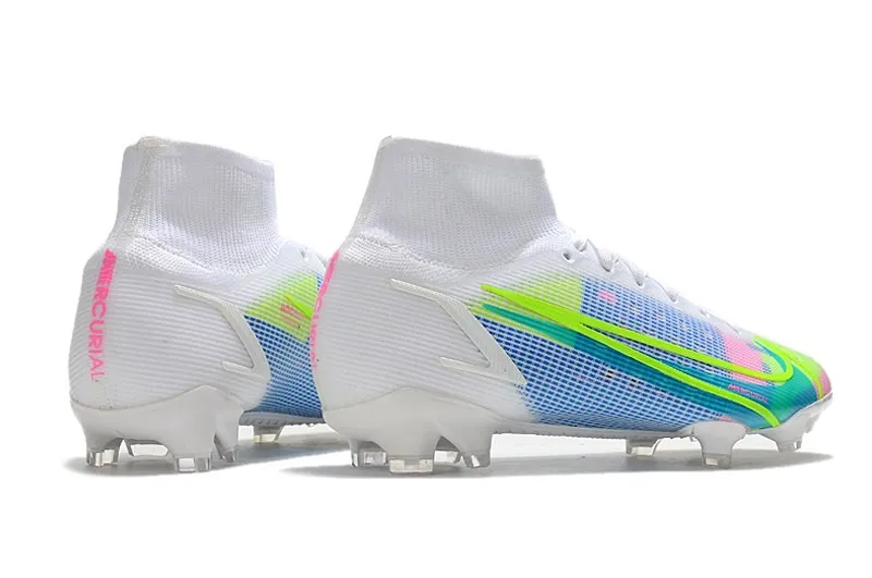 Nike Mercurial Superfly 8 Elite Fg By You - White/Blue/Pink/Yellow