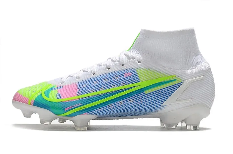 Nike Mercurial Superfly 8 Elite Fg By You - White/Blue/Pink/Yellow