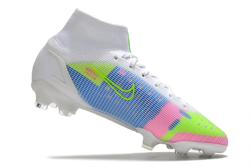 Nike Mercurial Superfly 8 Elite Fg By You - White/Blue/Pink/Yellow