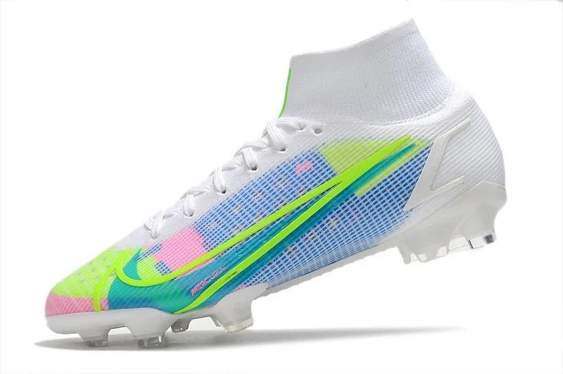 Nike Mercurial Superfly 8 Elite Fg By You - White/Blue/Pink/Yellow