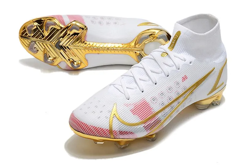 Nike Mercurial Superfly 8 Elite Fg By You - White/Gold/Pink