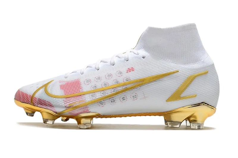 Nike Mercurial Superfly 8 Elite Fg By You - White/Gold/Pink