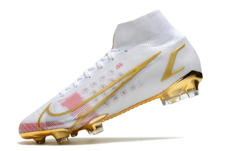 Nike Mercurial Superfly 8 Elite Fg By You - White/Gold/Pink