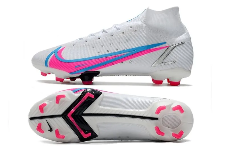 Nike Mercurial Superfly 8 Elite FG White Blue Pink