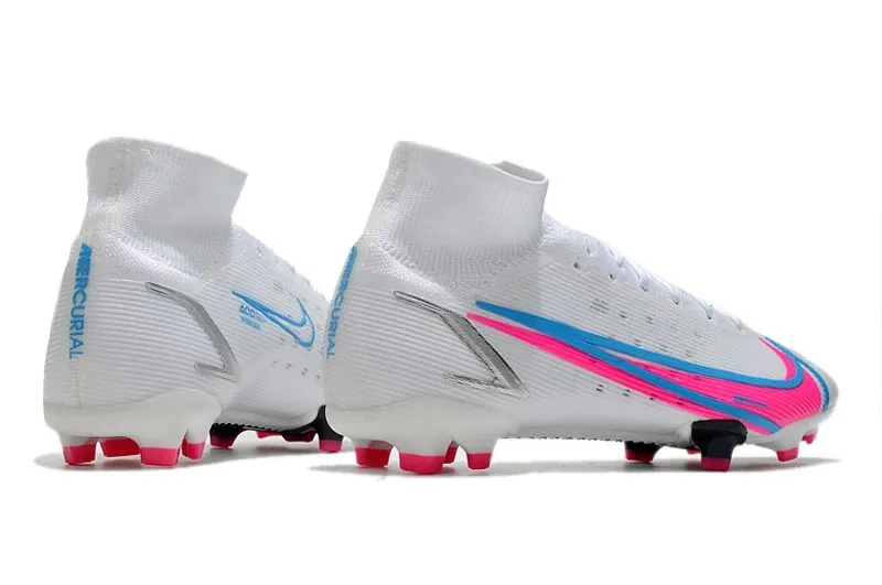 Nike Mercurial Superfly 8 Elite FG White Blue Pink