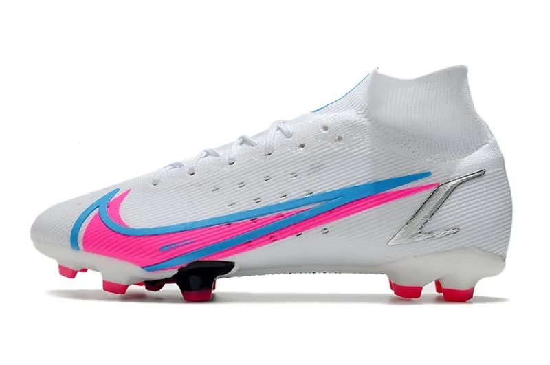 Nike Mercurial Superfly 8 Elite FG White Blue Pink