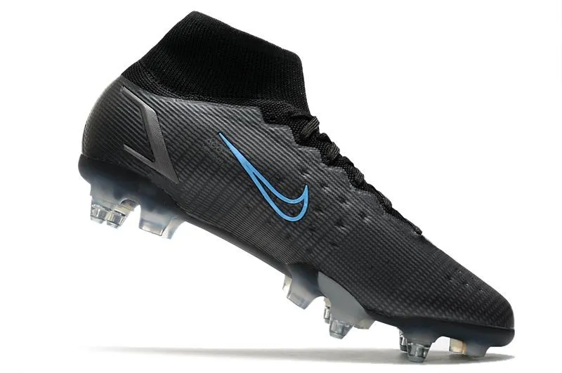 Nike Mercurial Superfly 8 Elite SG-PRO - Black Iron Grey University Blue