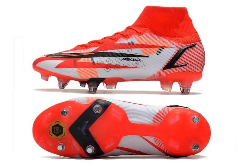 Nike Mercurial Superfly 8 Elite SG-Pro CR7 Spark Positivity - Chile Red/Black/Ghost/Total Orange