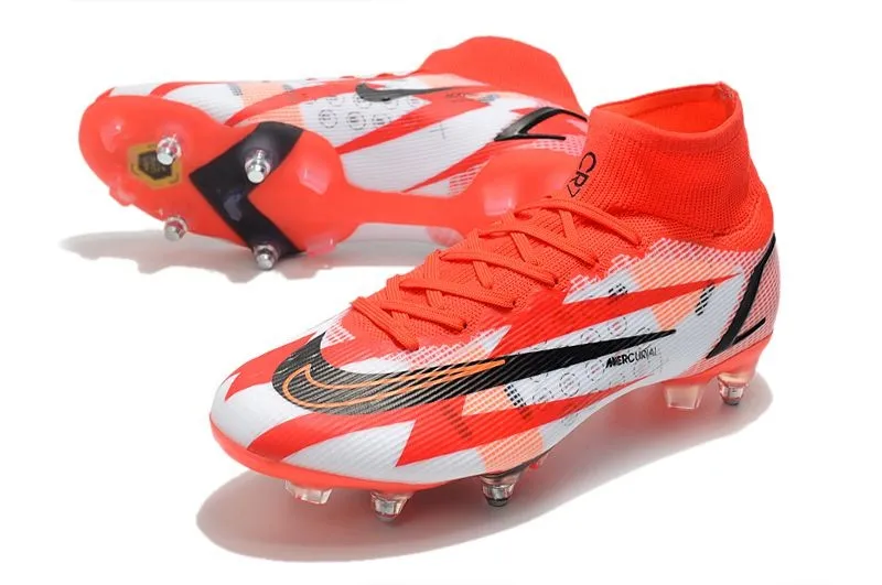 Nike Mercurial Superfly 8 Elite SG-Pro CR7 Spark Positivity - Chile Red/Black/Ghost/Total Orange