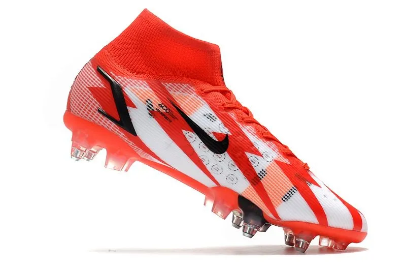 Nike Mercurial Superfly 8 Elite SG-Pro CR7 Spark Positivity - Chile Red/Black/Ghost/Total Orange