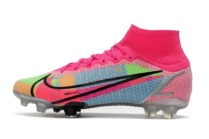 Nike Mercurial Superfly VIII Elite FG White Black Pink Mulitcolor