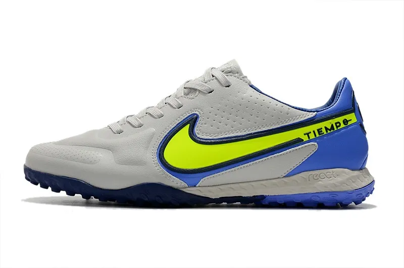 Nike React Tiempo Legend 9 Pro Turf Recharge Pack - Grey Fog/Volt/Sapphire/Blue