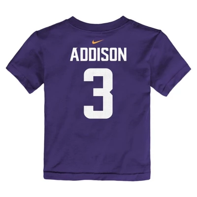 Nike Toddler Minnesota Vikings Jordan Addison #3 FUSE Name & Number T-Shirt