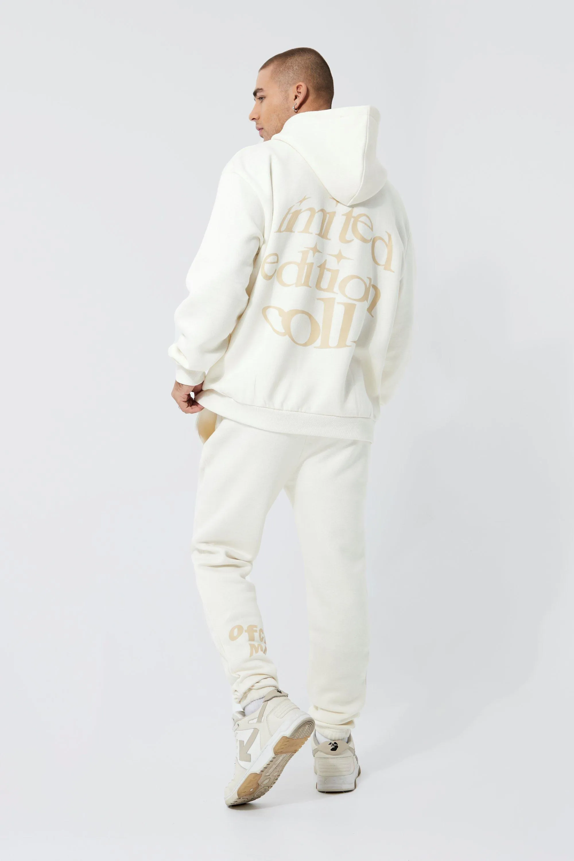 Ofcl Man Tonal Print Hooded Tracksuit