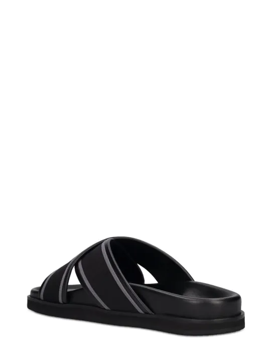 Off-White   Cloud Criss Cross leather slide sandals 