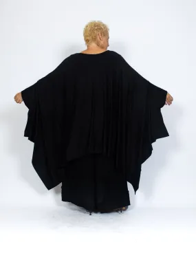 Oversize Black Jersey Tunic