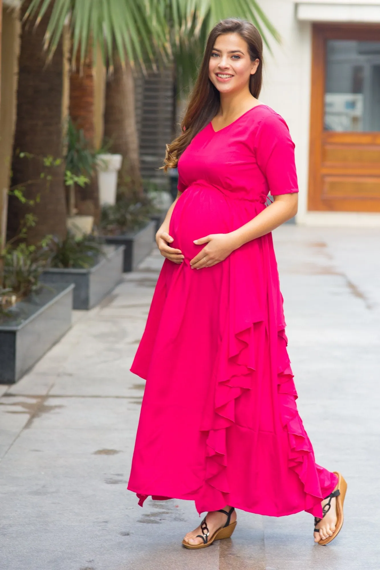 Paris Rose Maternity Flow Dress