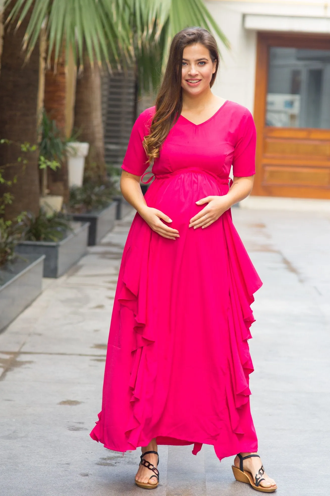 Paris Rose Maternity Flow Dress