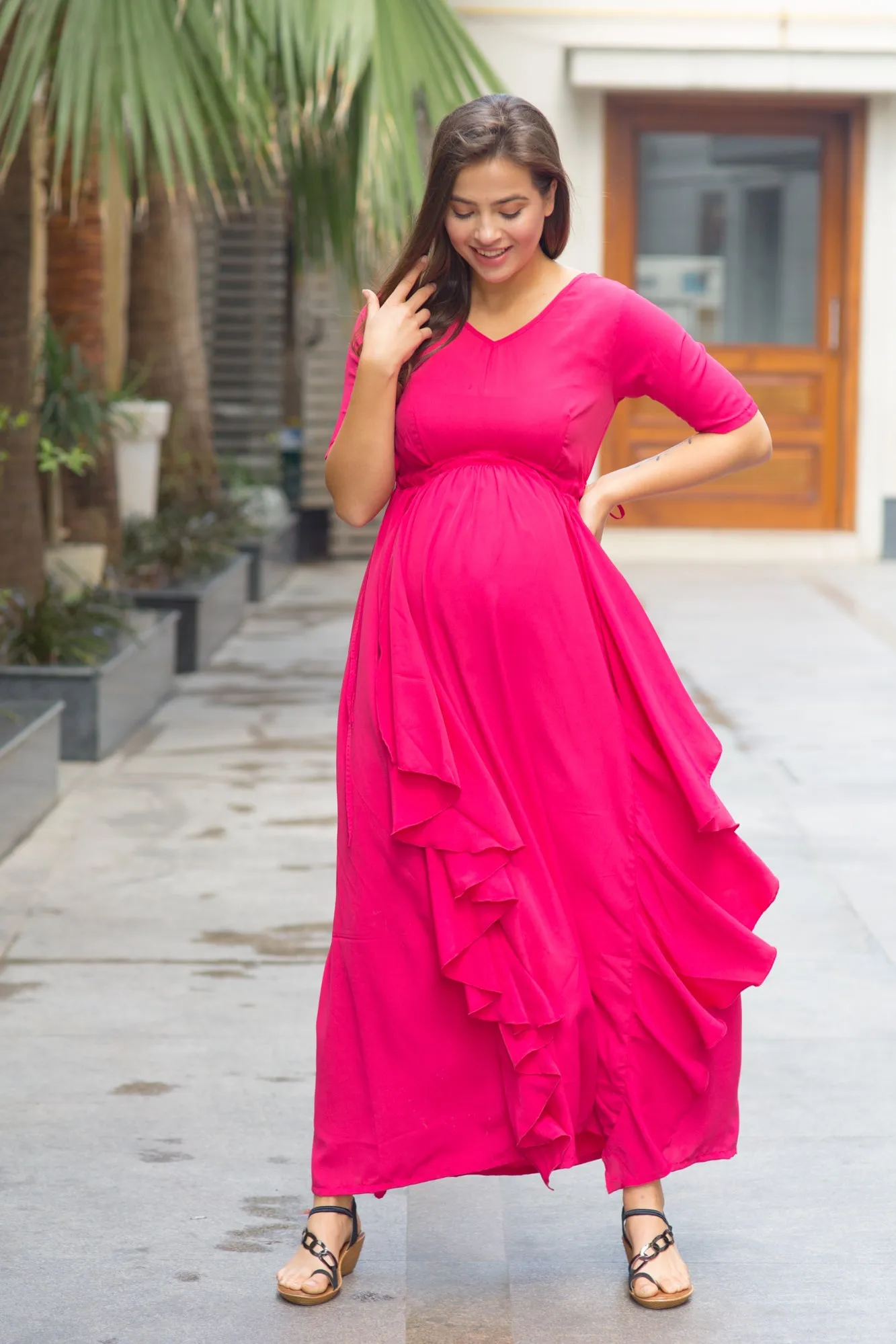 Paris Rose Maternity Flow Dress