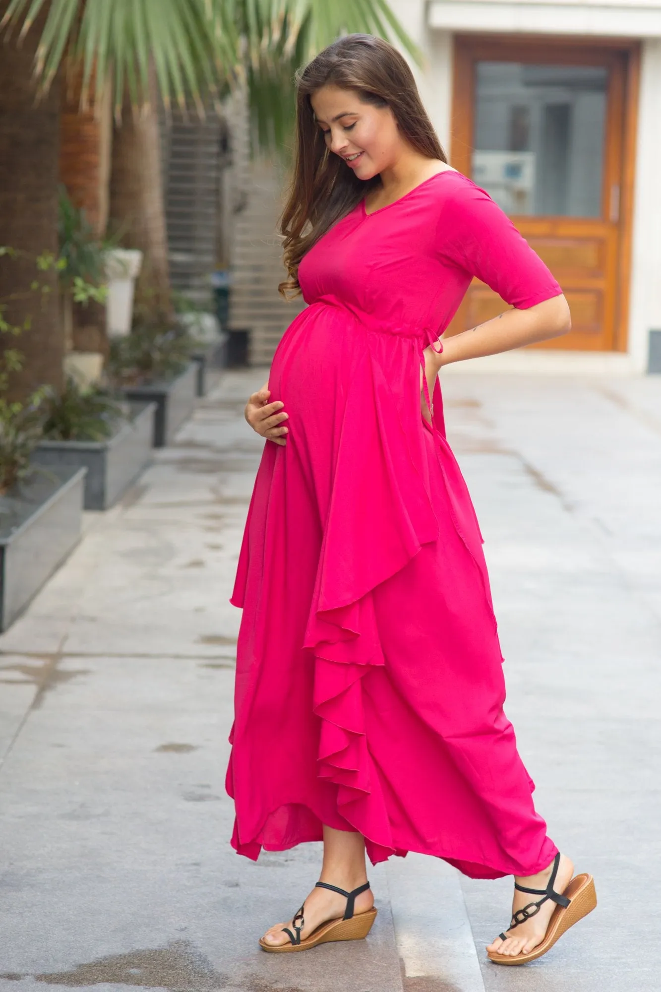 Paris Rose Maternity Flow Dress