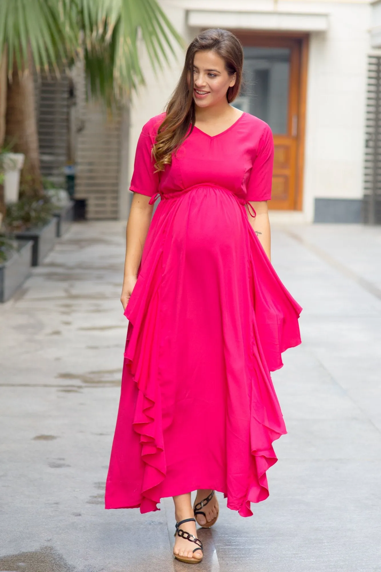 Paris Rose Maternity Flow Dress