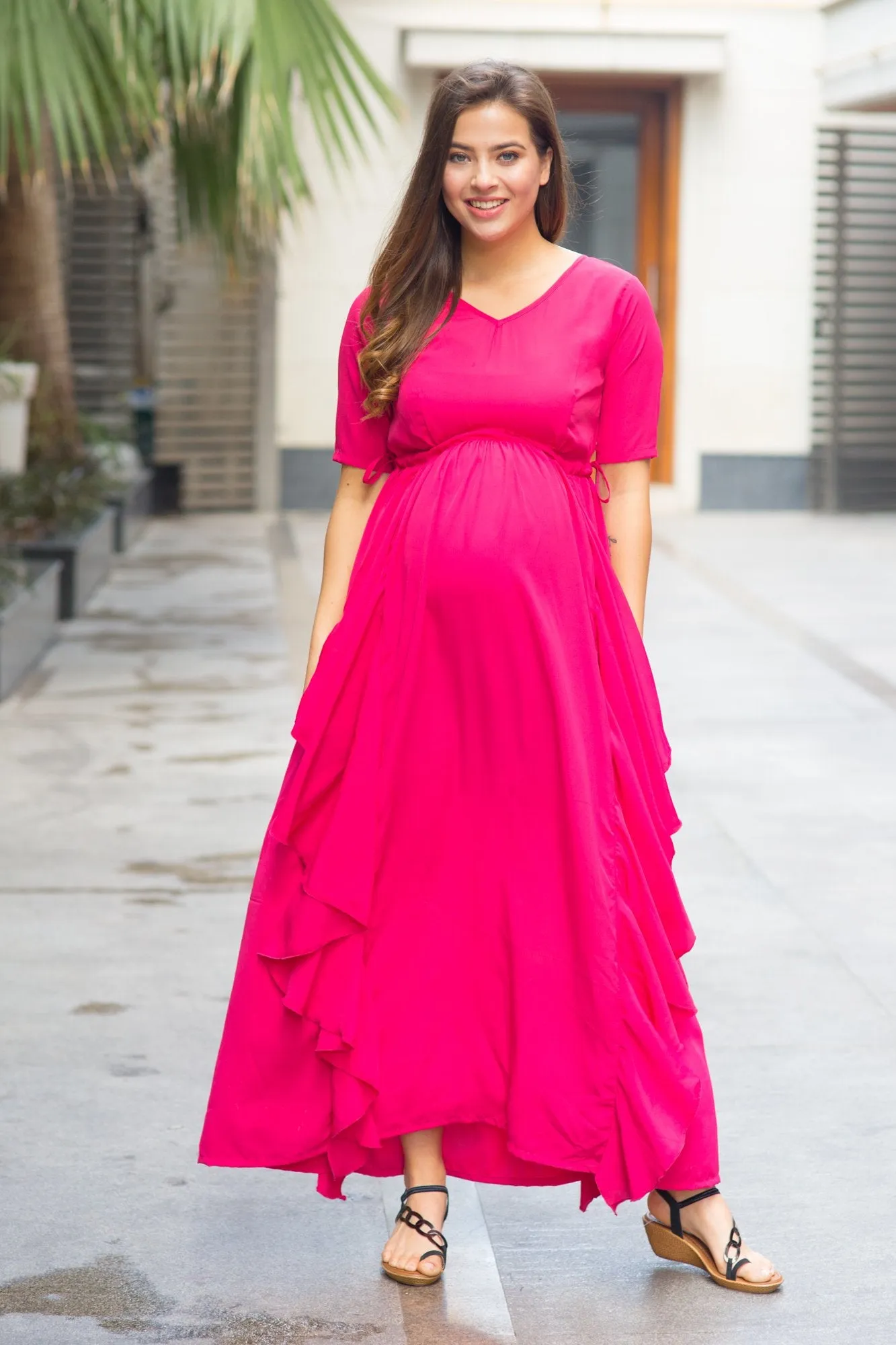 Paris Rose Maternity Flow Dress