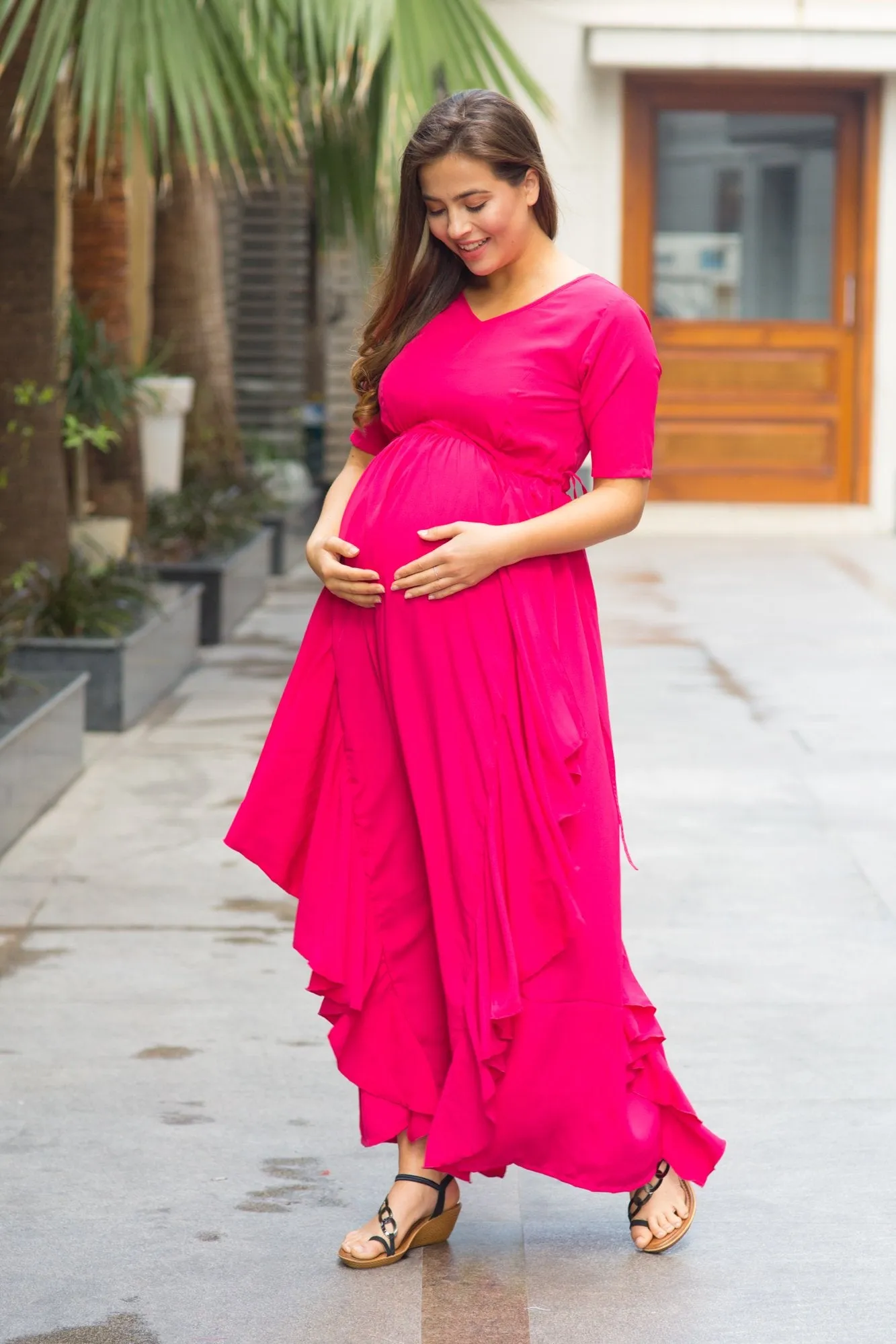 Paris Rose Maternity Flow Dress