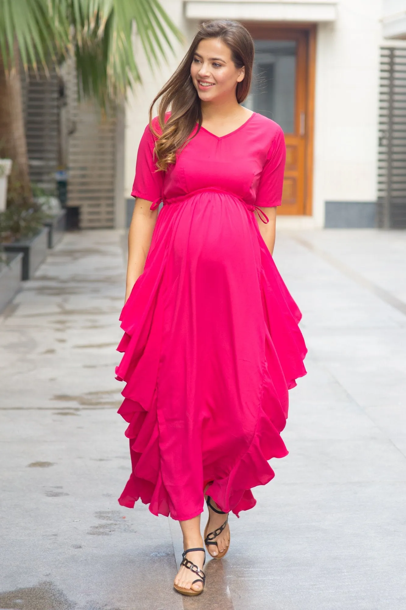 Paris Rose Maternity Flow Dress