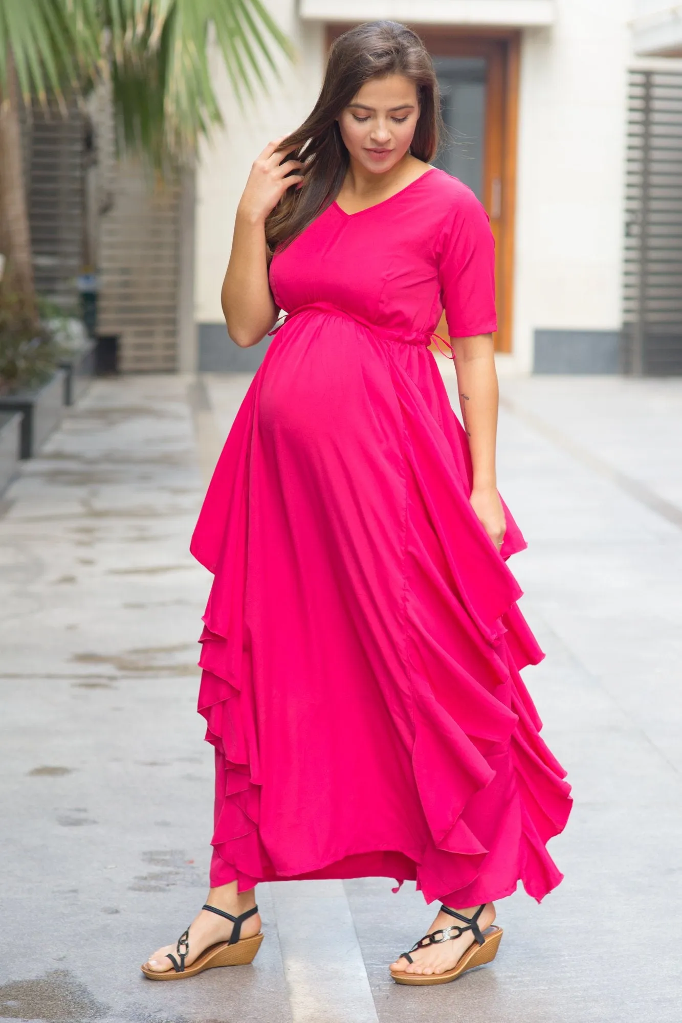 Paris Rose Maternity Flow Dress