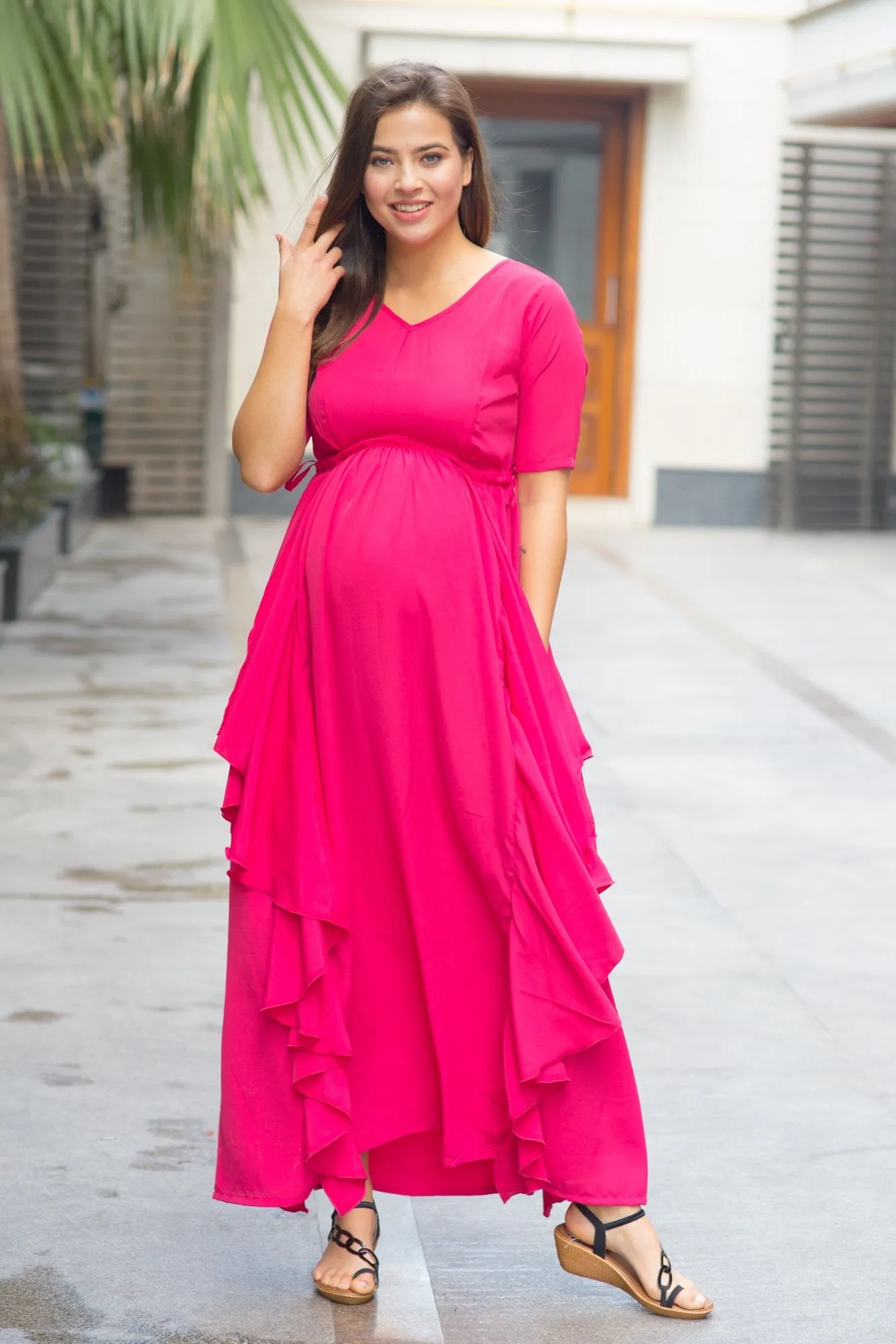 Paris Rose Maternity Flow Dress