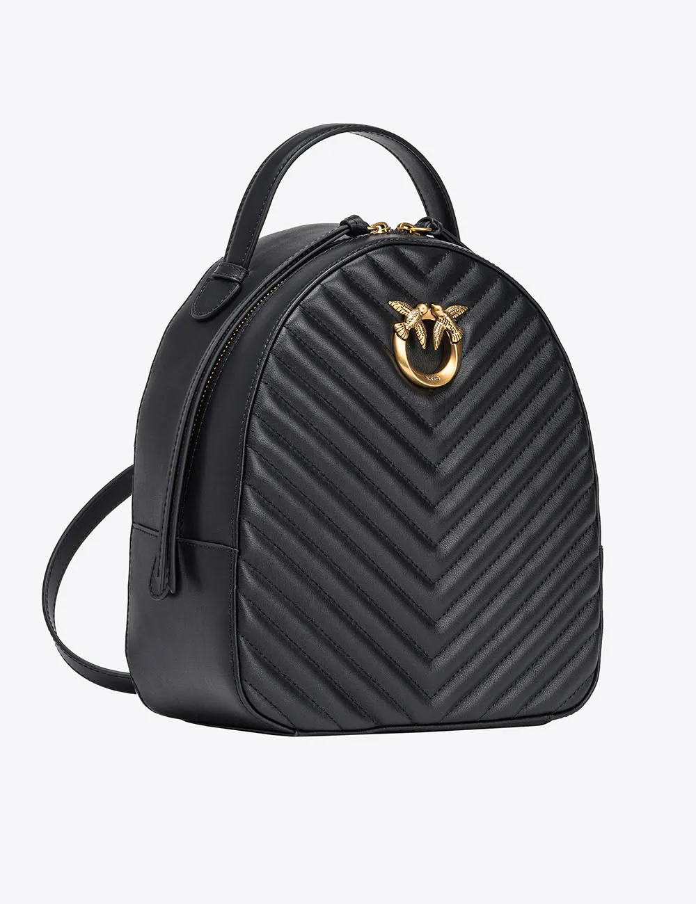 PINKO LOVE CLICK BACKPACK VITELLO NAPPATO CHEVRON