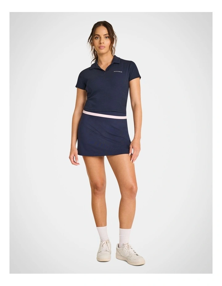 Polo Collared Tee in Indigo