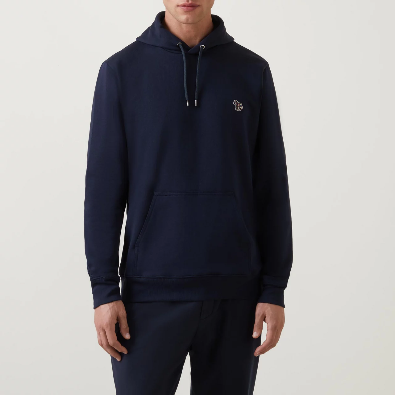 PS PAUL SMITH The Sustainable Edit Zebra Drawstring Hoodie - Navy