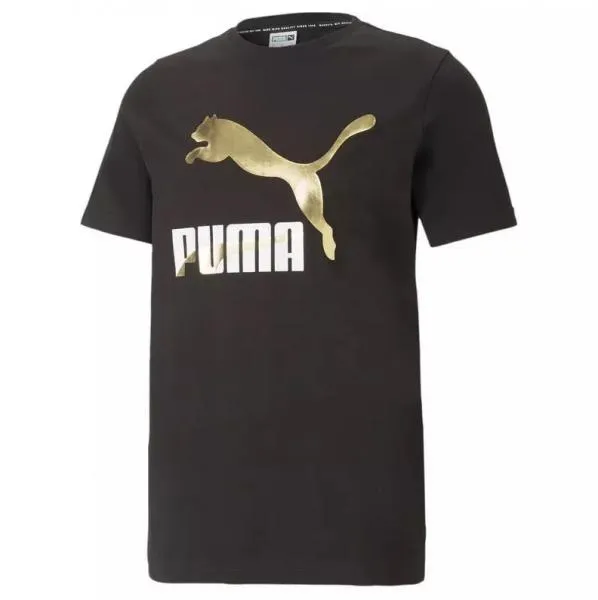 PUMA - Men - Logo Foil Tee - Black/Gold