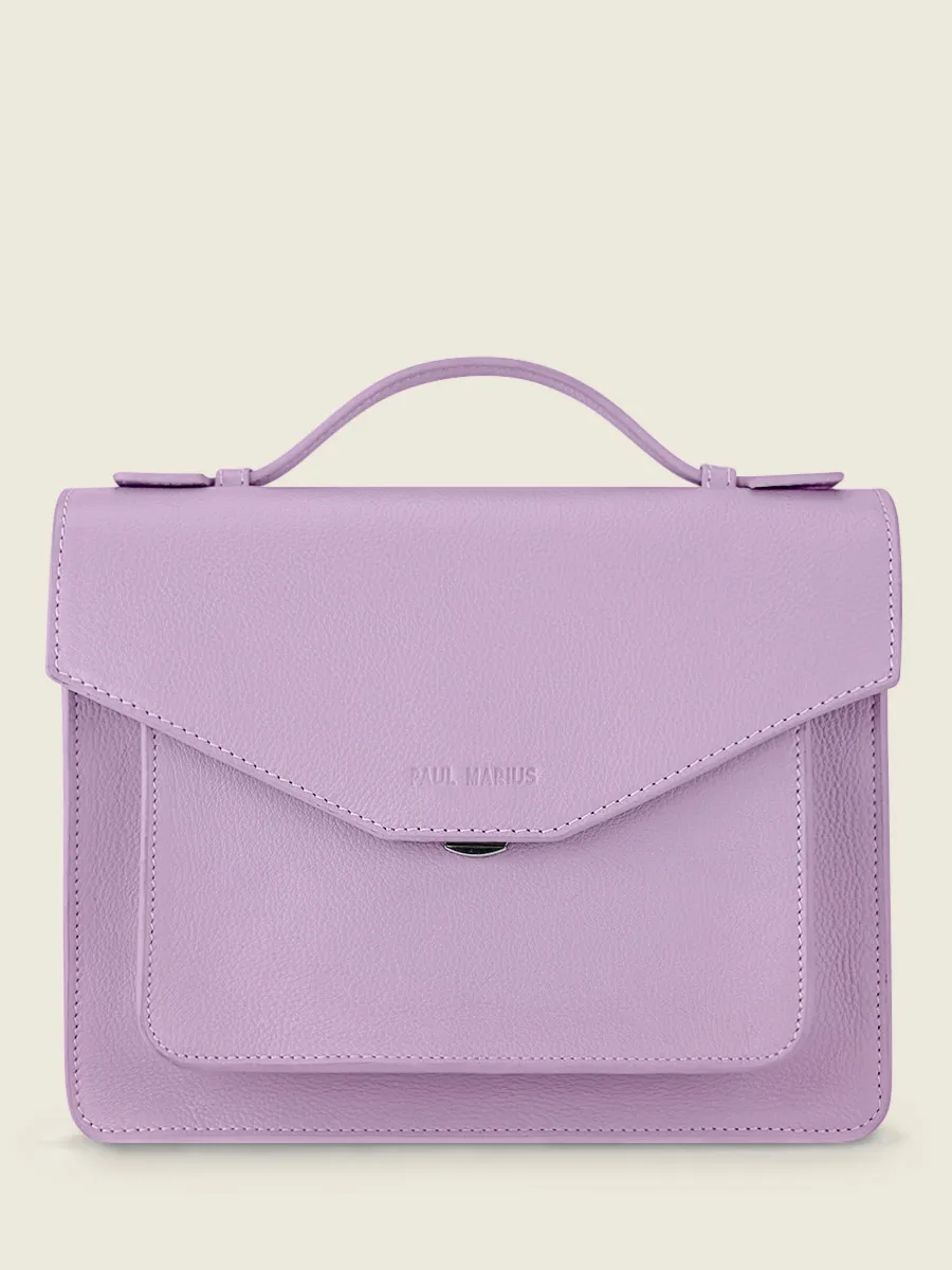 Purple Leather Cross-Body Bag for Women - Simone Pastel Lilac | PAUL MARIUS