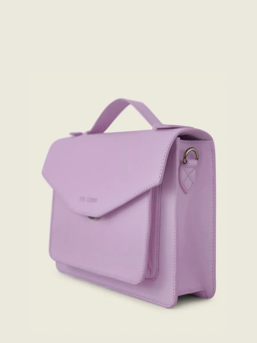 Purple Leather Cross-Body Bag for Women - Simone Pastel Lilac | PAUL MARIUS