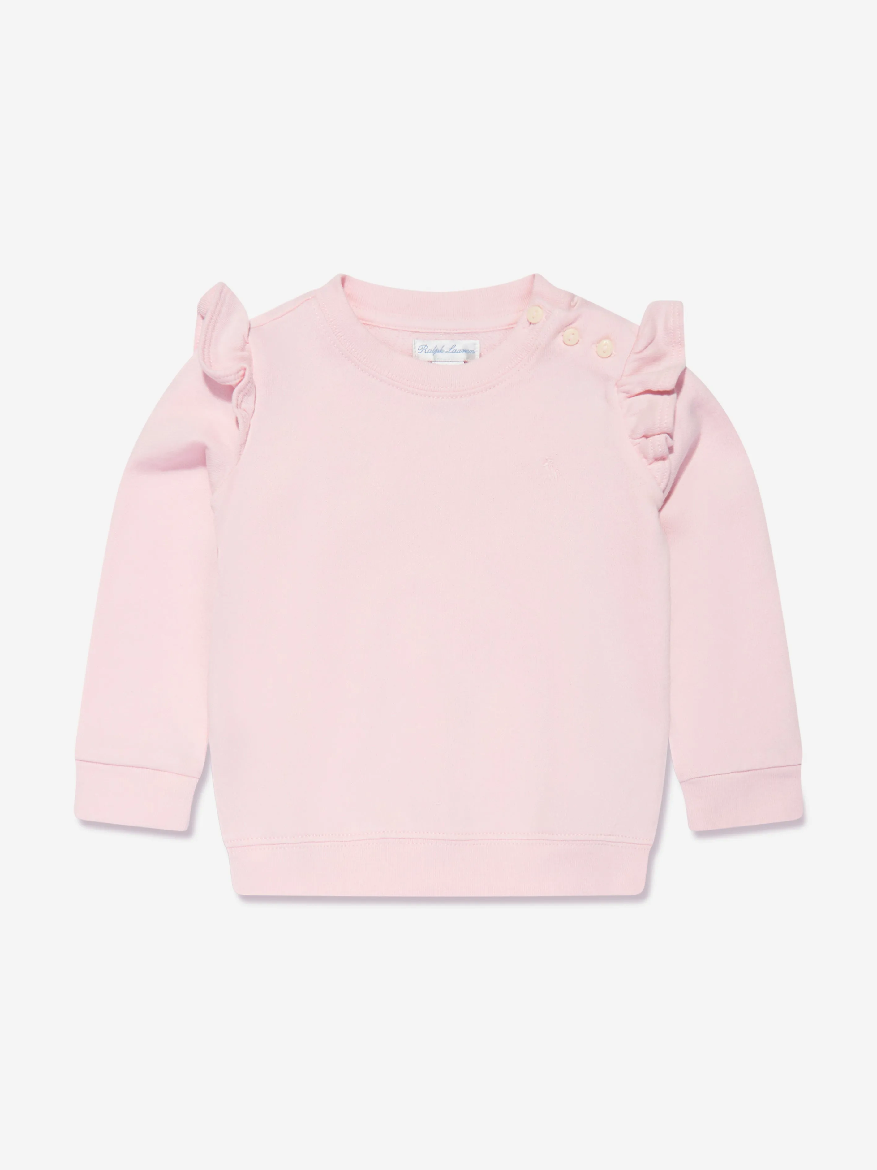 Ralph Lauren Baby Girls Ruffle Tracksuit in Pink