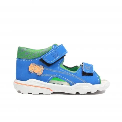 Ricosta Franky | Azur/Grau | Boys Rip Tape Sandals