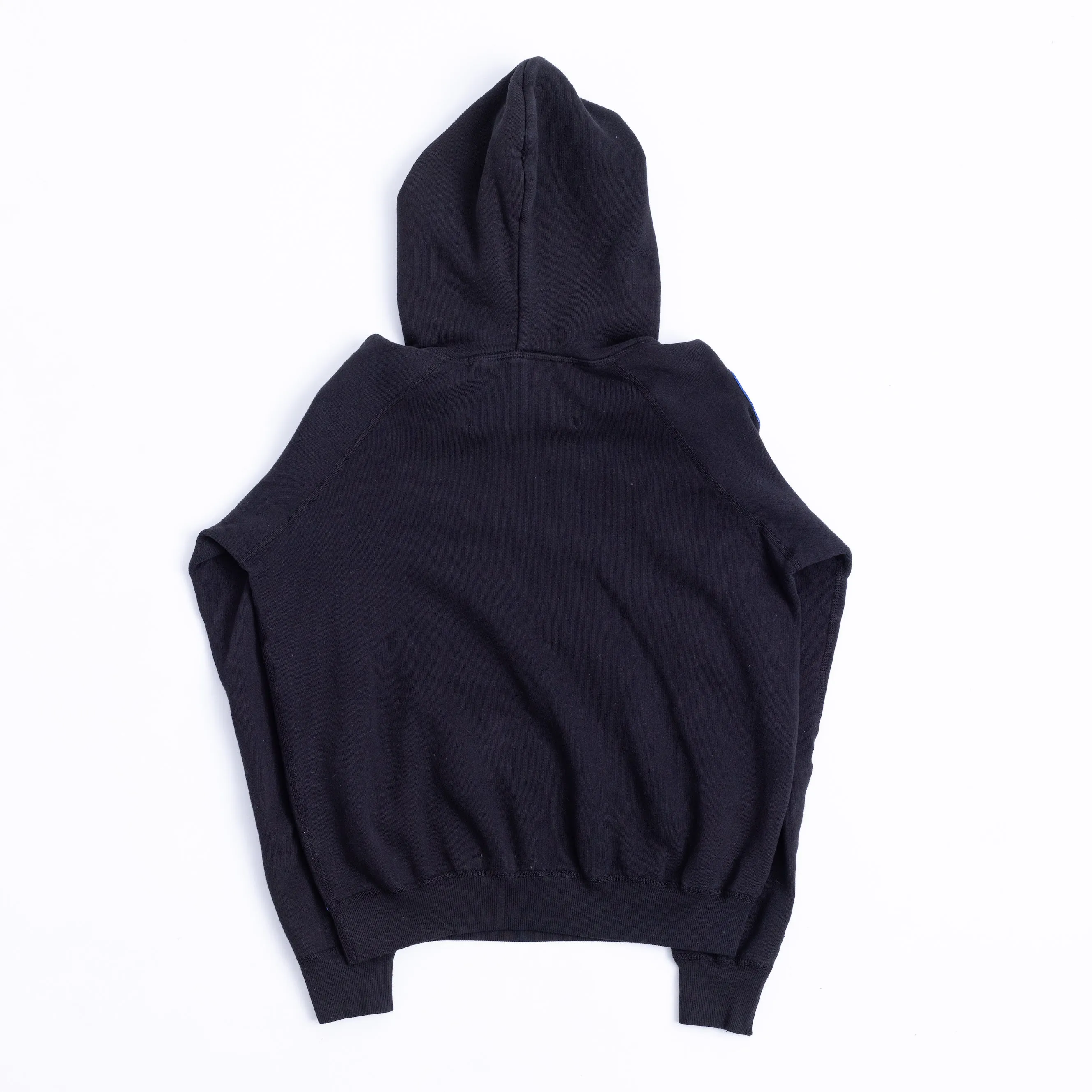 Riley Vintage Side Patched Up Hoodie in Black ships in 2 weeks