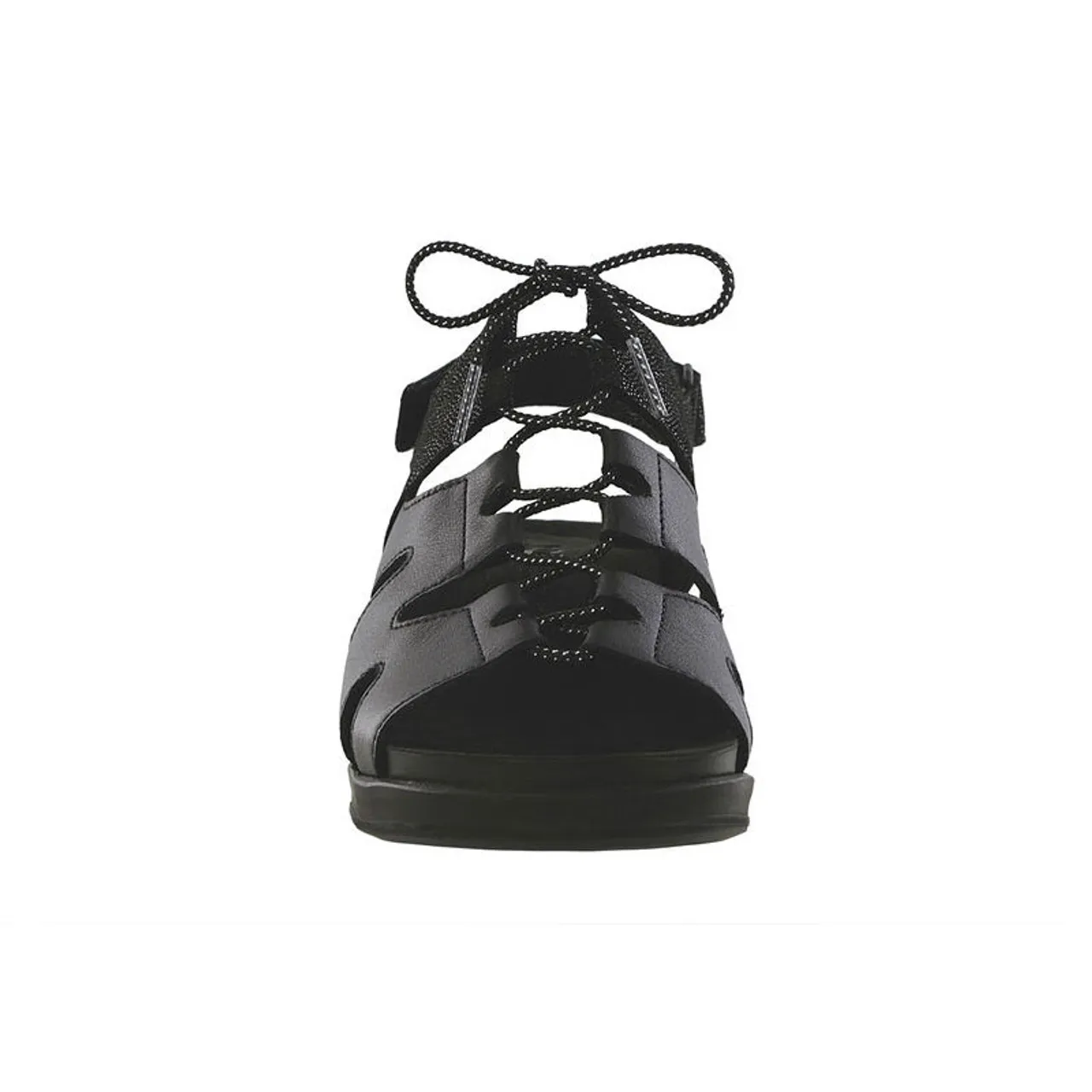 SAS SEDONA Lace-Up Wedge Sandals Black Sparkle