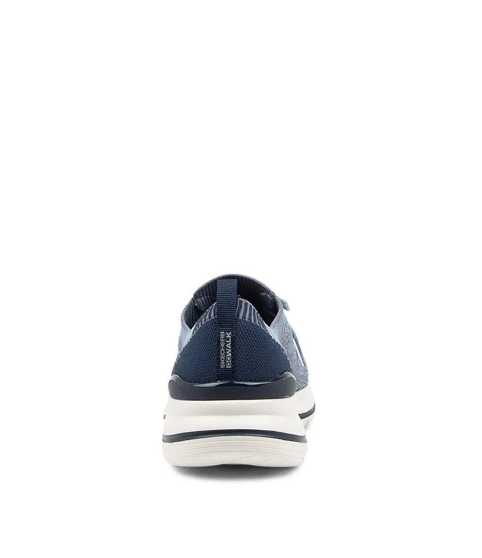 SKECHERS Go Walk Stretch Fit Navy Blue Fabric Sneakers