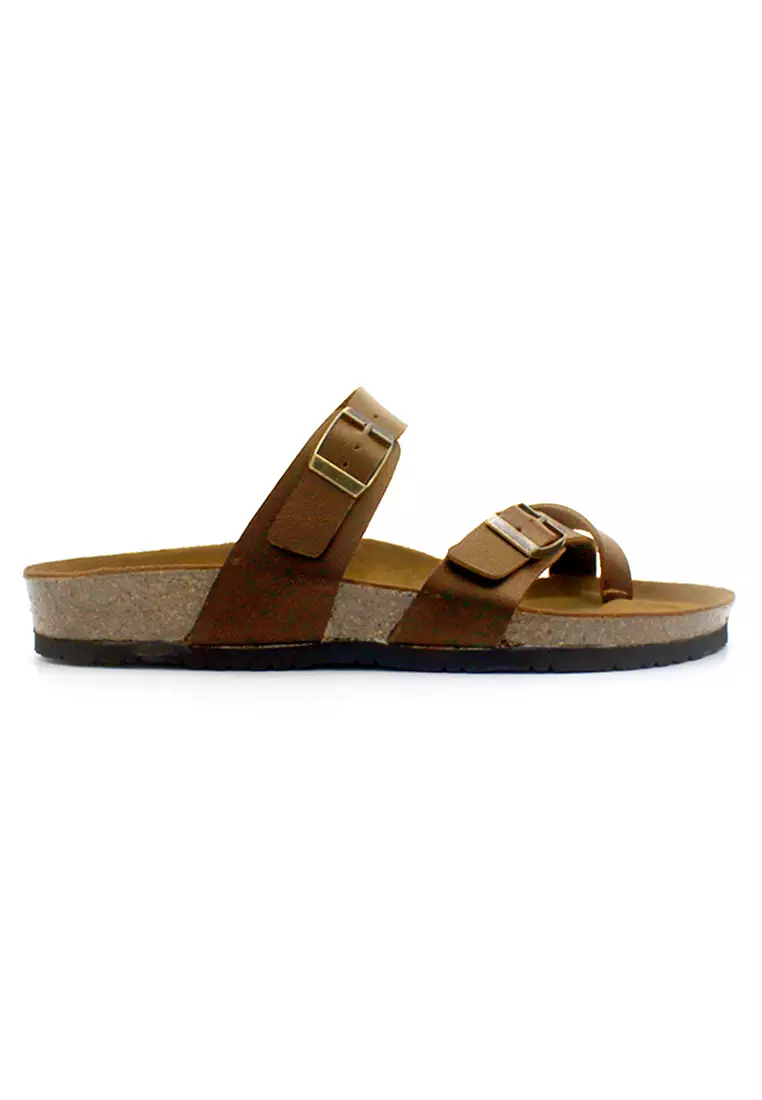 SoleSimple Dublin - Camel Leather Sandals & Flip Flops