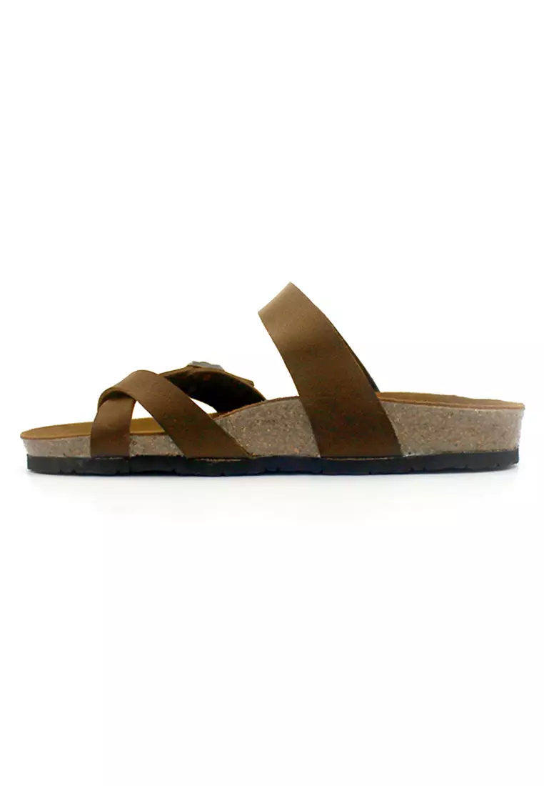 SoleSimple Dublin - Camel Leather Sandals & Flip Flops