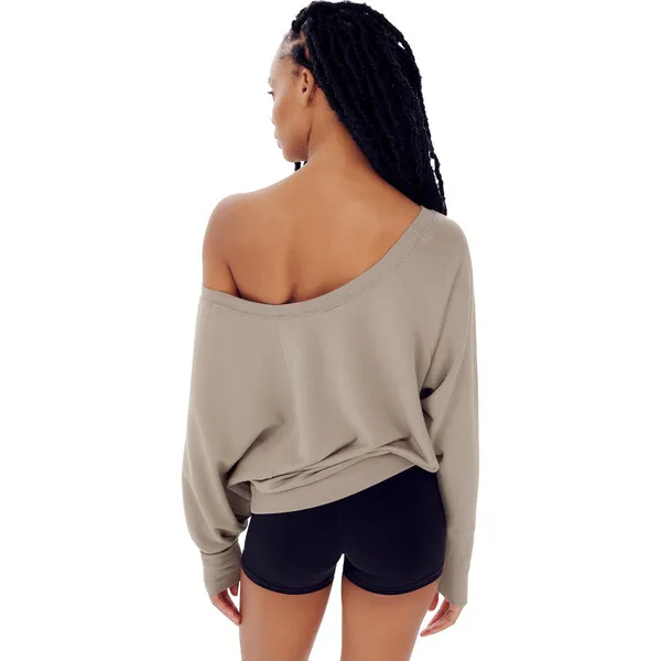 SPLITS59 Women's Indy Dolman Fleece Sweatshirt, Latte