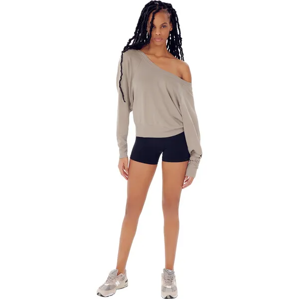 SPLITS59 Women's Indy Dolman Fleece Sweatshirt, Latte