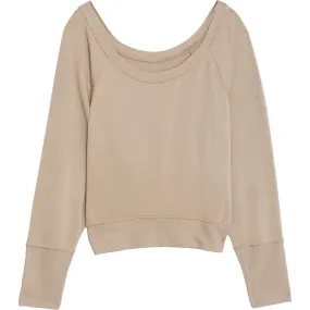 SPLITS59 Women's Indy Dolman Fleece Sweatshirt, Latte