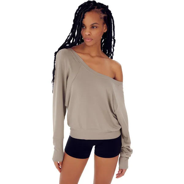 SPLITS59 Women's Indy Dolman Fleece Sweatshirt, Latte