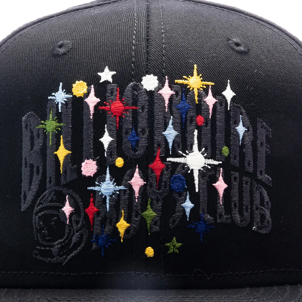 Stars Snapback Hat - Black