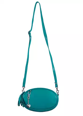 Storm London Aurora Teal Leather Cross Body Pebble Bag | Grattan